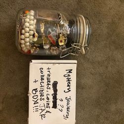 Mystery Jewelry/ trinkets jar + Box