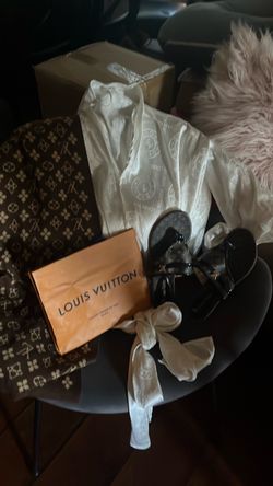 LV Shoes , Blouse and Scarf