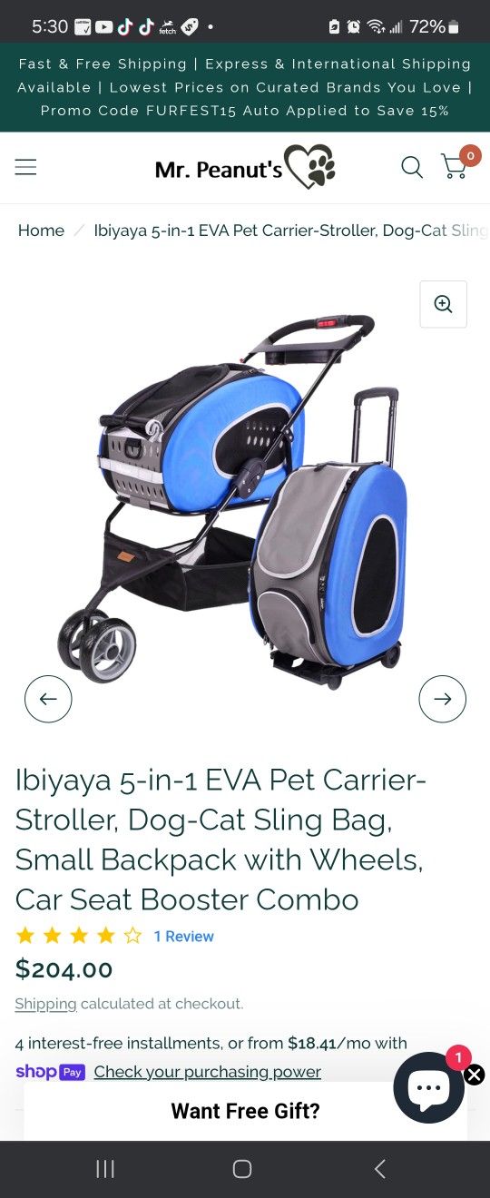 Ibiyaya Dog Stroller