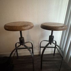 Wooden / Metallic Bar Stool (Set) 