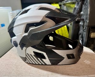 ROCKBROS Kids Full Face Bike Helmet Ages 5-14 Anti-Collision Detachable Chin