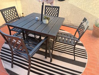 Patio table with chairs