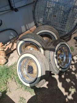 13" wire wheels /tires