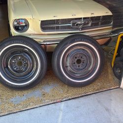 65 Mustang 195/75R14 Wheels And Tired