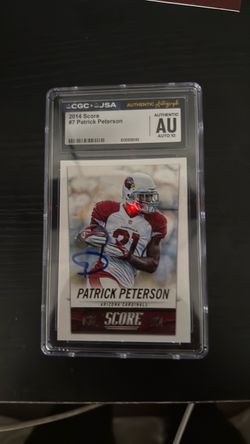 #7 Patrick Peterson Auto 2014 Score