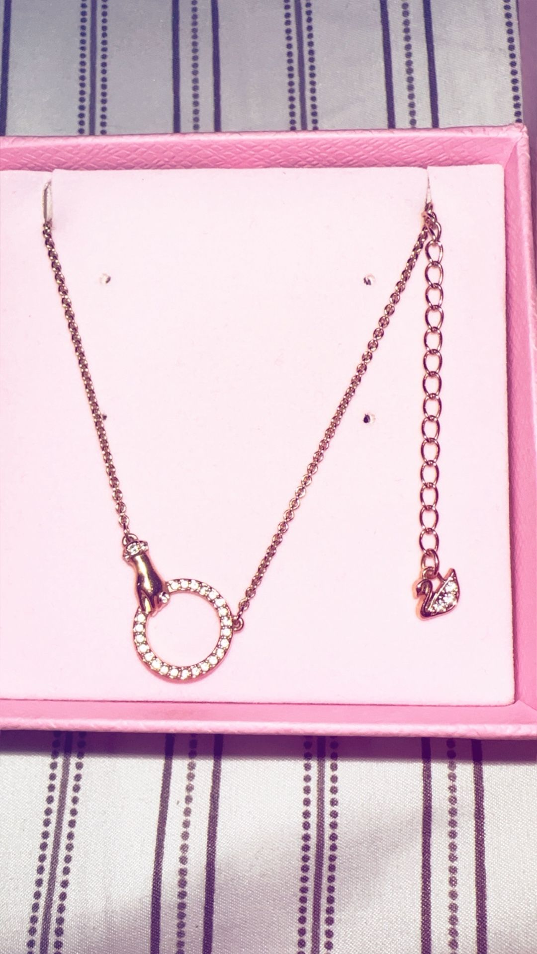 Swarovski Symbolic Protection Hand Circle Necklace