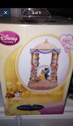 RARE Vintage Disney Store Beauty & the Beast Musical Snow Globe