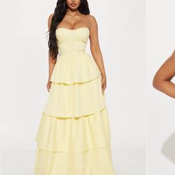 Vestido Amarillo Largo 