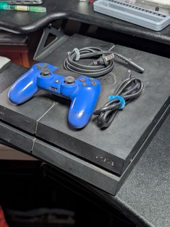 Sony PlayStation 4 PS4 500GB + Blue DualShock 4 Controller