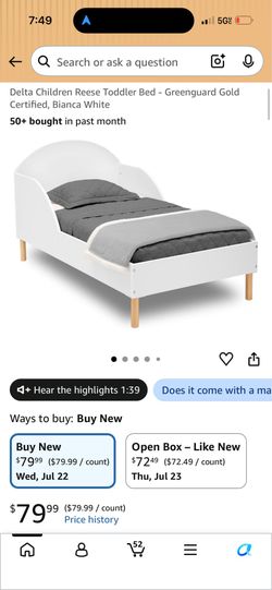 Toddler bed frame & new mattress