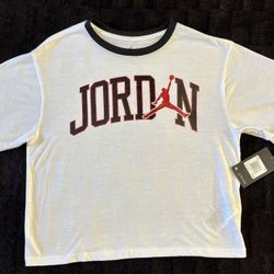  NWT Air Jordan Girl's XL 13-15 YRS Jumpman Short-Sleeve T-Shirt White