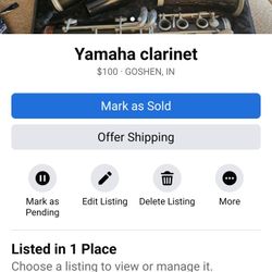 Yamaha Clarinet With One(unused)Reed