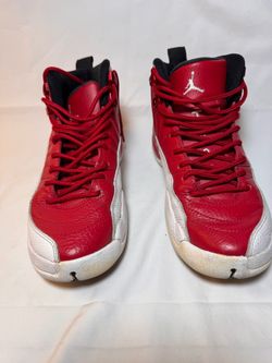 Air Jordan 12 Red White High-Top Sneakers