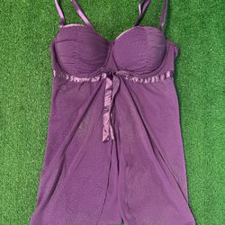 Women’s Purple mesh babydoll   size M (36B)
