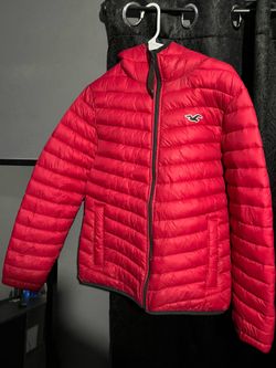 Hollister red  puffer jacket