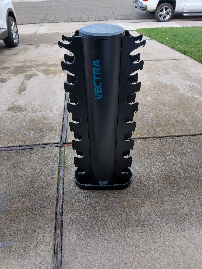 Dumbbell Rack And A Set Of Dumbbells 12,10,8,6,&5