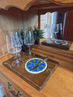 Vintage Wooden Cheese board