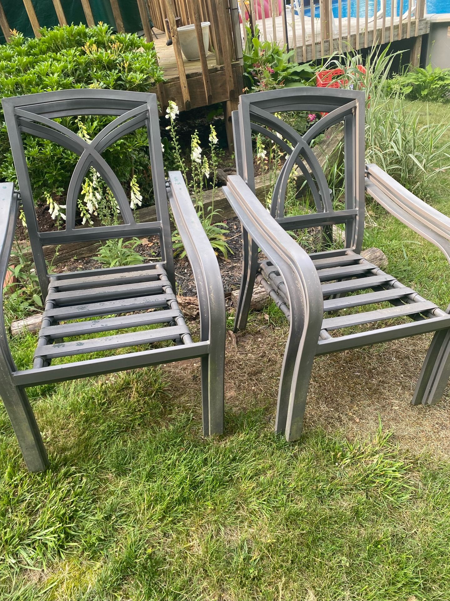 Deck and Patio Metal Chairs- Set Of 6