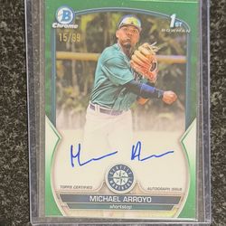 Michael Arroyo green refractor Auto 15/99