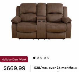 Reclining Electric Loveseat-Cyber Monday Sale