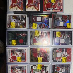 Patrick Mahomes RC & Relic Football cards Chiefs