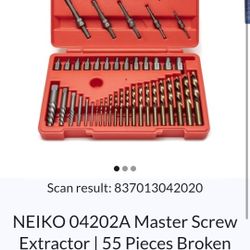 NEIKO 04202A Master Screw Extractor |55 Pieces Broken Bolt Remover | Multi Spli