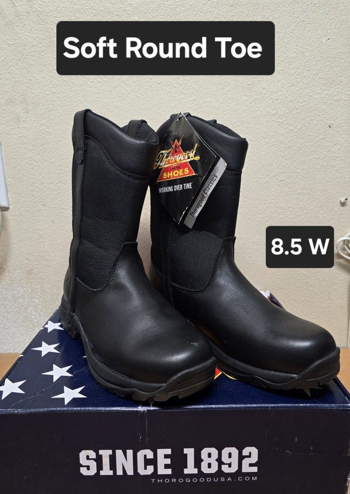 Thorogood Work Boot Size 8.5 w, SOFT ROUND TOE 