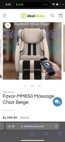 Realrelax Favor-MM650 Massage Chair Beige