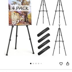 Easels for Painting Canvas, Aredy 66" Art Easel for Drawing, Metal . 4 Pack