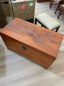 Vintage solid cedar wood chest