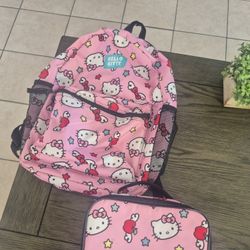 Hello KITTY Backpack And Lunchbag