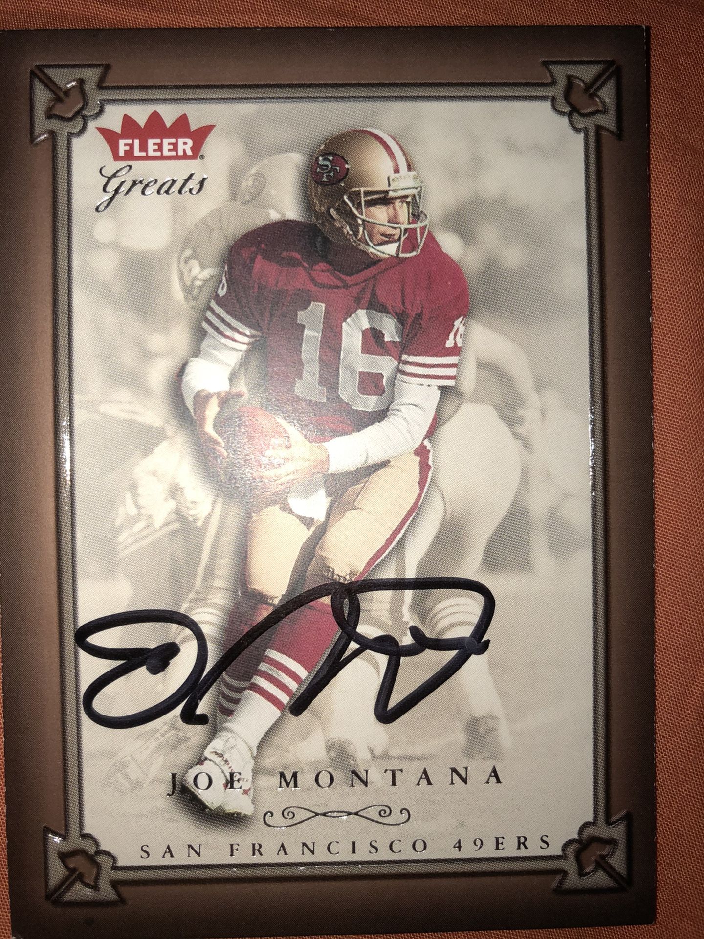 Joe Montana autographed card