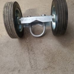 Rolling Gate Wheels, Double U-Bolts Heavy Duty Gate Rollers, Sliding Gate Carrier for Metal Tube Gates Driveway Chain Link Fence