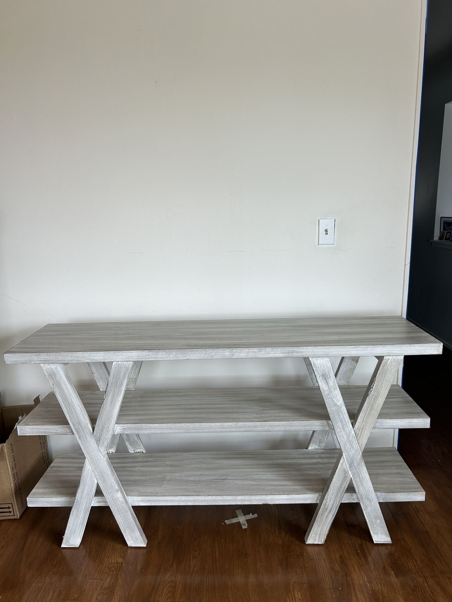 Grey console table 