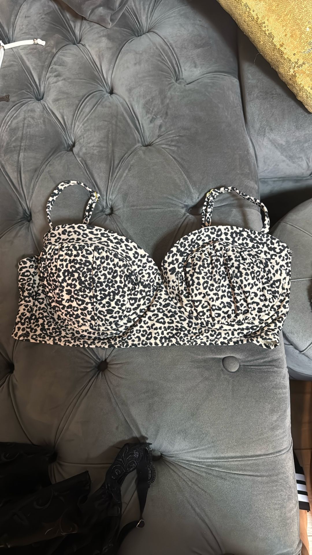 Animal Print Bikini Top-36DD