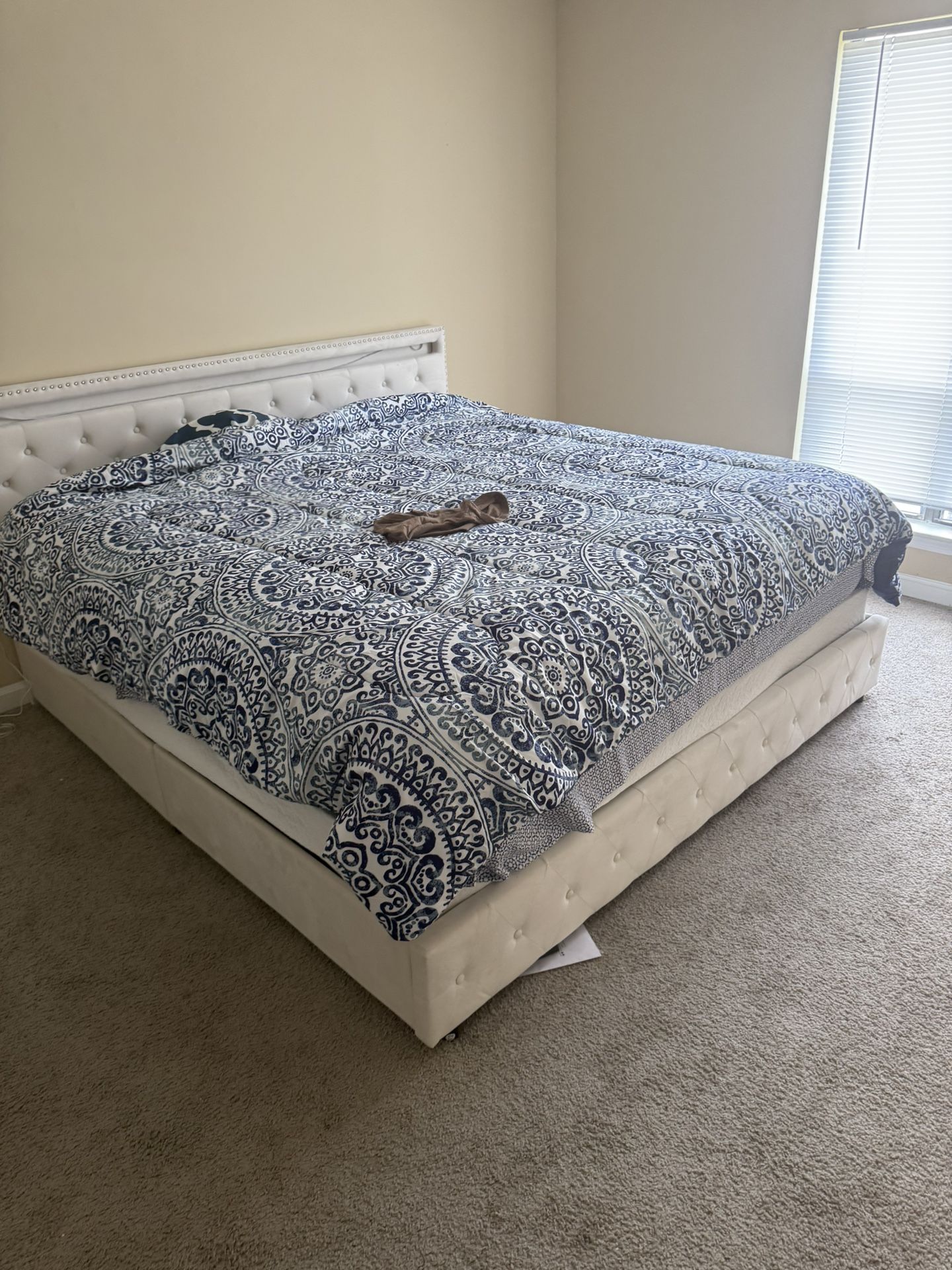 King Bed Frame With Box Spring And Mattress