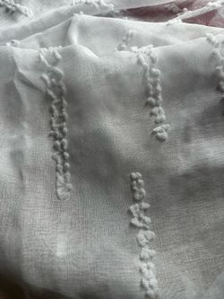 4x Panels white sheer curtains
