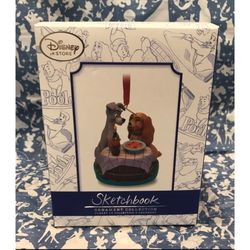 NEW Disney Store Lady and the Tramp Sketchbook Ornament Limited Edition Brand NEW Christmas Present Xmas Gift