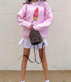 Pop killer Strawberry Jam Bath Naoshi pink graphic sweatshirt, size S