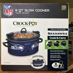 NFL SEAHAWKS 6qt Slow Cooker (original crockpot) New 