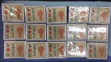 16 - WOOD STAMPS (Party favor for Kids)
