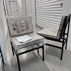 mopio Odelia - Set of 2 Patio Chairs, Outdoor Chairs with Removable Cushions and Rust-Free Metal Frame, Conversation Set for Front Porch, Balcony, Apa