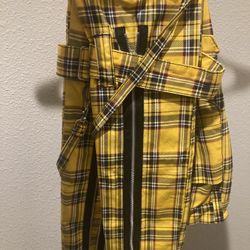 Yellow TRIPP Pants Size 30 - Zippers , Chains & Bold Streetwear Style