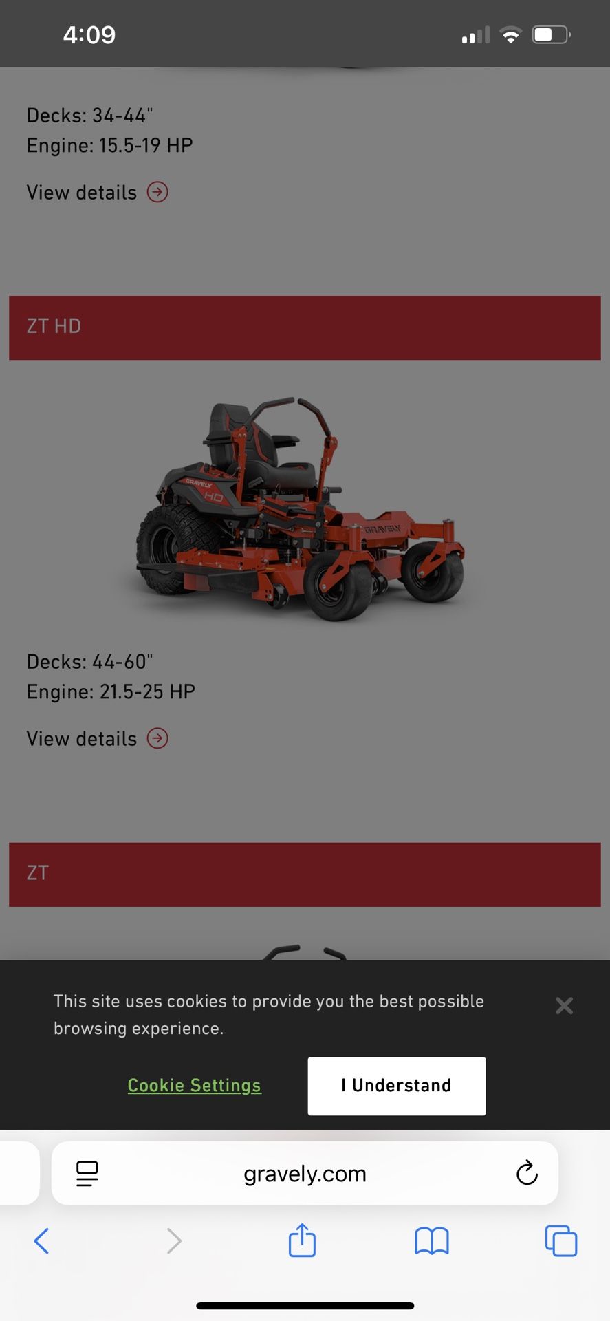 Gravely Lawn Tractor 60 “ Mower Deck