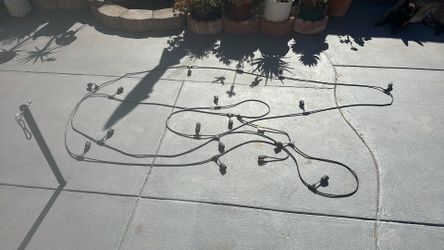 Outdoor patio string lights