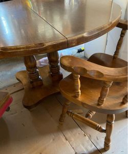 Wood Dining Table with Chairs