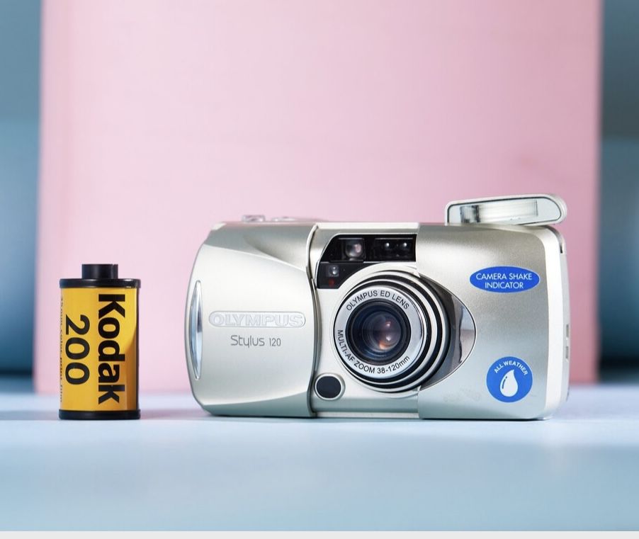 Olympus Stylus 120 Zoom 35mm Film Camera Tested Excellent Condition