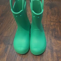 Green Rain Boot Crocs