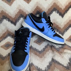 Nike Air Jordan 1 Low University Blue Black Size 12 553558-403 OG I UNC white