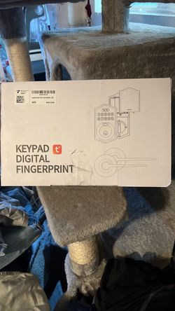 Keypad digital fingerprint door look